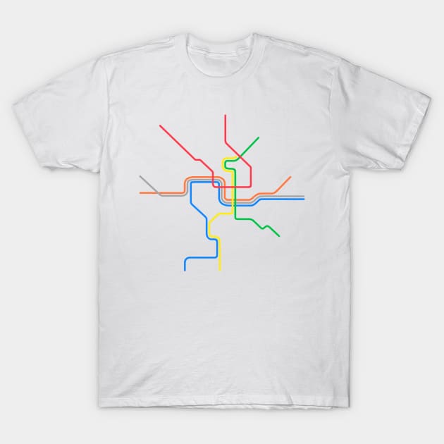 DC metro lines T-Shirt by simplistictees